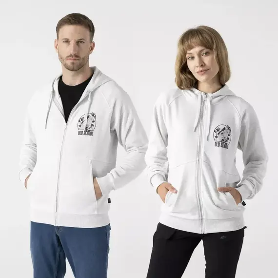 Толстовка Helikon-Tex Old School Hoodie - Fullzip, Melange Light Grey