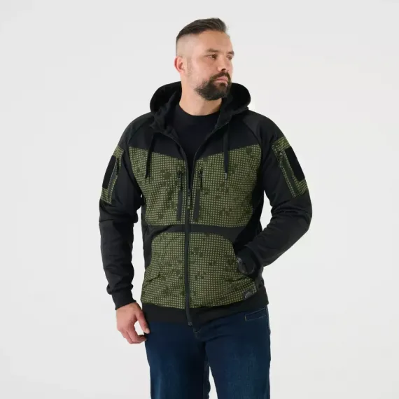Толстовка Helikon-Tex ROGUE Hoodie (FullZip), Black / Desert Night Camo